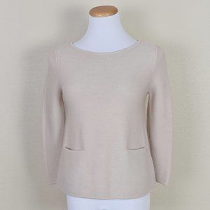 COS A-Line Pocket Sweater Wool Beige S